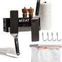 Magnetic Grill Caddy for Outdoor Grill - Compatible Blackstone Griddle Caddy for Grilling BBQ Tools & Griddle Accessories - Includes Trash Bag Holder