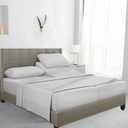 Split California King Sheets Set - 100% Egyptian Cotton, 600 Thread Count - 5 PCs, Split Cal King Sheets Sets for Adjustable Beds - Luxury Soft Hotel-Quality Sheets with Sateen Weave - Silver