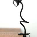 Clip-on Reading Light - 3 Color Modes, 10 Dimmable Brightness, Eye Care Clamp Desk Lamp with Flexible Gooseneck for Reading in Bed, Desk, Headboard, Computer (Black)