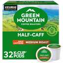 Green Mountain Coffee Roasters Half Caff, Single-Serve Keurig K-Cup Pods, Medium Roast Coffee Pods, 32 Count
