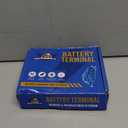 Kaas Battery Terminal Connectors, Colored Anode Top Post Battery Terminal, Positive (Red) Negative (Blue) Set (+/-), for SAE/DIN/EN Tapered Top Post, 12-Way Terminal Clamps in 8AWG to 4/0 (XL) AWG