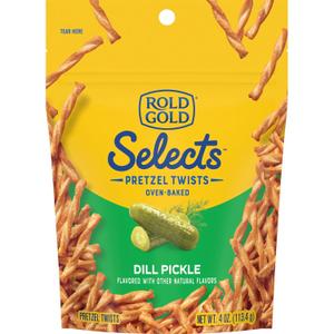 Rold Gold Selects, Dill Pickle Pretzel Twists, 4 Oz (4 Ounce (Pack of 2) BB 04/07/2026