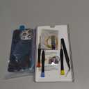 Back Glass Replacement for iPhone 15Pro Max with Repir Tools, Big Hole Rear Back Cover Glass Replacement All Carriers with Pre-Installed Adhesive and Repairing Tool Kits (Natural Titanium)