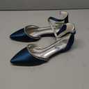 Women Pointed Toe Wedding Pumps Beaded Satin Flats Prom Evening Dress Flat Shoes 7