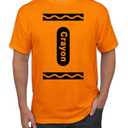 Black Crayon Box Halloween Costume Halloween Men's T-Shirt, Orange, M
