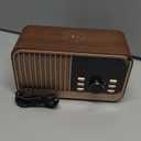 MONODEAL Alarm Clock Radio with Fast Wireless Charging,Support Bluetooth 5.3/FM Radio/USB Port/TF Card/Aux in,8W Stereo Sound Speaker,Snooze,Hands-Free Calling,Dimmable Clock Radios for Bedroom