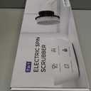 Leebein Electric Spin Scrubber, Cordless Cleaning Brush with 8 Replaceable Brush Heads, Tub and Floor Tile 360 Power Scrubber Dual Speed with Adjustable & Detachable Handle for Bathroom Kitchen Car (White)