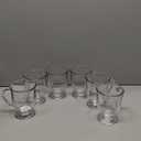 Libbey Kona Glass Coffee Mugs Set of 6, Elegant 16 Ounce Clear Tea Mug, Dishwasher Safe Glass Mugs with Handles for Tea, Coffee,and Espresso