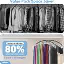 3 Pack Legging Organizer for Closet Hanging, Pants Hangers with Clips Holds 45 Leggings, Shorts, Skirts, Jeans, Hats, Pants Hangers Space Saving Clothes Racks Closet Organizers and Storage, Black