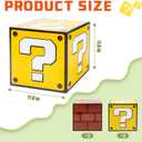 6PCS Big Question Brick Party Boxes, Question Brick Boxes and 6 Set Centerpieces for Kids Boys Girls Birthday Party Decorations,Christmas Halloween Classroom Supplies Favors.(11.8 x 11.8 Inch)