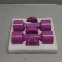 EAST MOUNT Adjustable Dumbbells 5 lb Dumbbells Set of 2 / Pair 10 lb Total Free Weights 6 in 1 Women Hand Weights for Home,Office,Gym Exercise Training 2lb 3lb 4lb 5lb Fast Adjust (Purple)