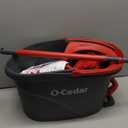 O-Cedar EasyWring Microfiber Spin Mop, Bucket Floor Cleaning System, Red, Gray, Standard