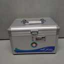 Uniclife Medicine Lock Box First Aid Box with Combination Lock & Handle Portable Medication Metal Lockable Medicine Storage Box Security Lock Box for Medications, 10" x 6" x 6.5"