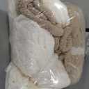 8 Pack Super Bulky Chunky Chenille Yarn for Arm Knitting, Large Thick Jumbo Yarn for Chunky Blanket, Big Fluffy Soft Plush, Jumbo Cream & Khaki