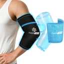 ComfiTECH Dual-Gel Elbow Ice Pack Wrap with Extended 30-Minute Cooling, Detachable Ice Pack & Flexible Reusable Gel Ice Sleeve for Comfort in Tennis Elbow, Golfer Arm, Muscle Relaxation, Large