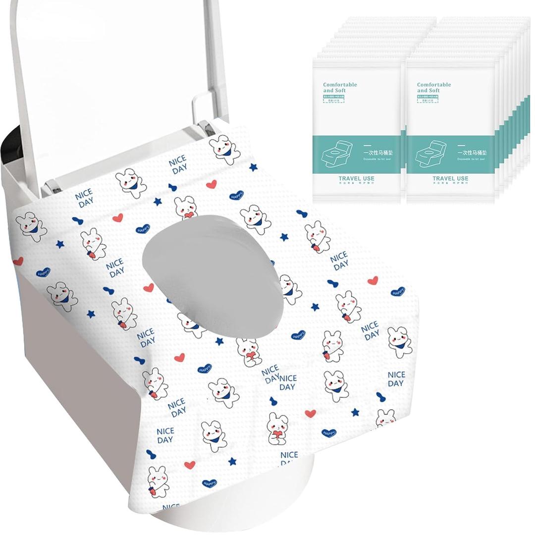 100 Pack Toilet Seat Covers Disposable, Portable Toilet Seat Cover for Travel Waterproof Potty Covers for Toddler(Individually Wrapped