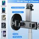 Selfie Stick Tripod with Fill Light, Phone Selfie Stick,Durable Stainless Steel Design,Bluetooth Remote Control,and Stable Three-Legged Support for Live Broadcasts,Video Shooting (Black)