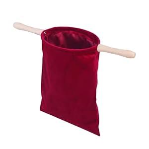 Church Offering Bag with Detachable Handles - Soft Velvet Tithe Collection Pouch, Washable & Portable Donation Bag for Traveling Ministry & Service, Collapsible Design (Royal Blue11.8 * 5.7 in)