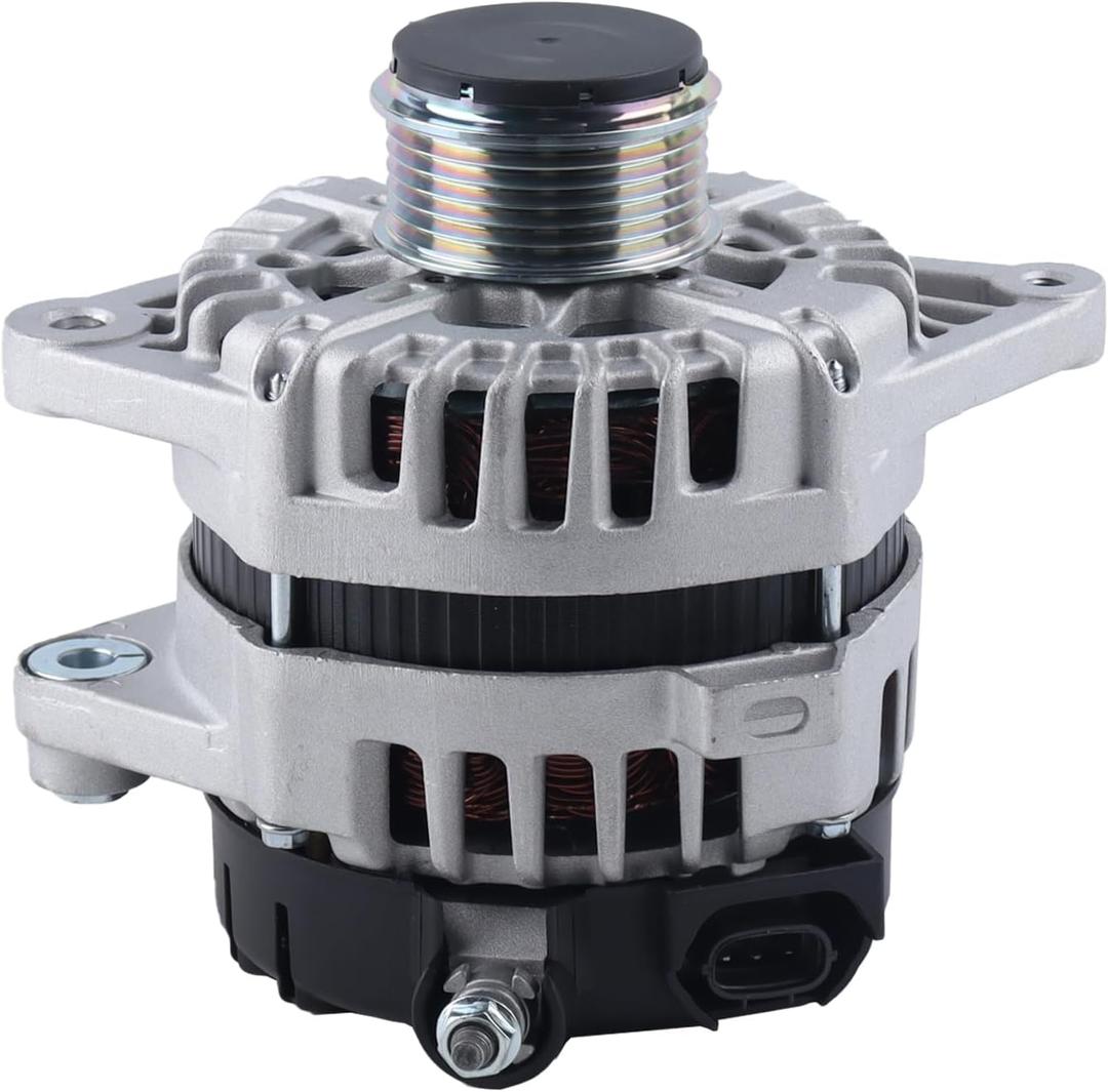 FEIDKS Alternator Compatible with Kia Soul 2017-2019, Rio 2018-2019, Seltos 2021 & Hyundai Accent 2018-2019, 1.6L, 12V 130A 6-Groove Clutch Pulley Clockwise Replace# 2626125 373002B970