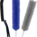 3Pcs Small Fan Cleaning Brush, Ceiling Fan Cleaner Duster with Crevice Cleaning Brush - Ideal for Dusting Fans, Air Conditioners, Windows, Washable, Reusable, Durable, Household Cleaning Brushes