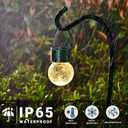 SOLPEX Hanging Solar Lights Outdoor, 8 Pack Decorative Cracked Glass Ball Light, Solar Powered Waterproof Globe Lighting, Hanging Globe Solar Lights for Garden, Yard, Patio, Lawn, Flower Bed