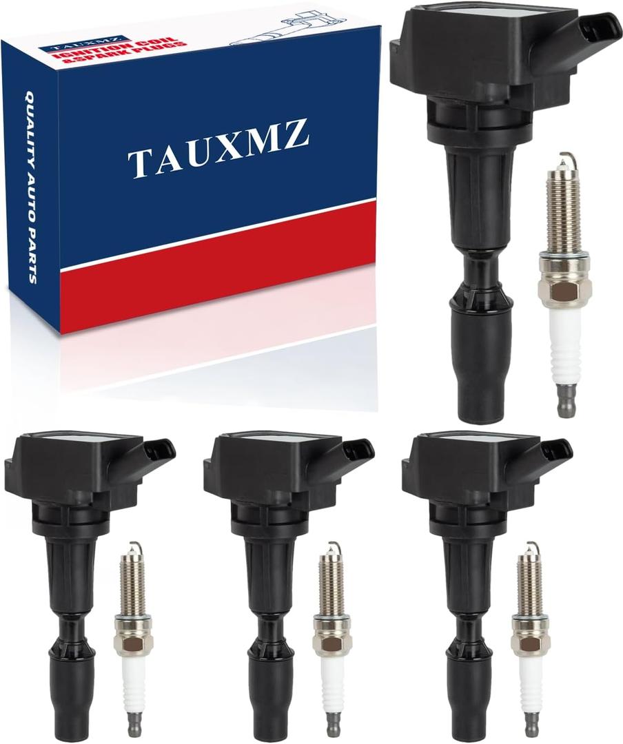 UF764 Ignition Coil with Spark Plugs 93175 Compatible with 2015 2016 2017 2018 2019 with Hyundai Sonata Santa Fe Tucson Genesis with Kia Optima Sorento Sportage with Stinger 2.0L 2.4L(Set of 4)
