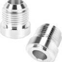 AN10 Male Weld On Fitting Bung Hose Adapter Thread Hose Adapter Connector Aluminum Alloy Welded joint For Fuel Oil Hose Tank , Silver