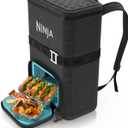 Ninja | Backpack Cooler | FrostVault Go 24 Can Soft Cooler | Leakproof Zipper with Built in Can Opener, 2 Ice Packs & Dry Storage Drawer | for Hiking, Camping & More | Charcoal Gray | FF124CG