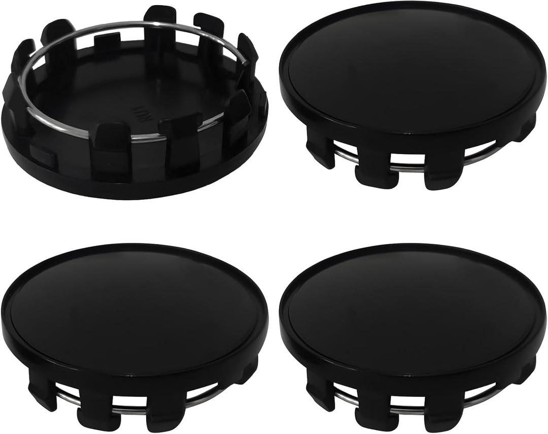 YCZCJJ 4Pcs Car Center Wheel Caps, Embedded, Accessories Wheel Center Caps for Rims, 2.12/2.32/2.44 in (54/59/62MM) Outer Diameter and 2/2.24/2.48 in (51/57/63MM) (Black, Outer 54MM, Inner 50MM)