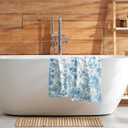 Chinoiserie Flowers Hand Towels Set of 2, Blue Birds Floral Porcelain Decorative Bathroom Towel 28x14 Inch, Soft Absorbent Microfiber Wash Cloth for Kitchen Gym Hotel Home Decor