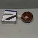 Floor Cord Cover 4FT, Walnut Wood Cord Hider Floor, Soft PVC Cord Protector Floor, Hide Extension Floor Wire Covers for Cords, Organizer Wires Floor Cable Cover, Cable Cavity: 0.47" (W) x 0.24" (H)