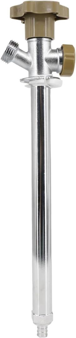 Himaweek 10-inch Anti-Siphon Frost Free Sillcock, Quater Turn 3/4-Inch Hose Bibb x 1/2-Inch PEX End,No Lead Brass Valve Frost Proof Outdoor Faucet Spigot