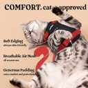 rabbitgoo Cat Harness and Leash for Walking, Escape Proof Soft Adjustable Vest Harnesses for Cats, Easy Control Breathable Reflective Strips Jacket, Black & Red, Medium