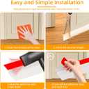 78inch Door Draft Stoppers, Door Sweep for Bottom of Door, Weather Stripping Door Seal, Under Door Noise Stopper (Transparent, 78inch)