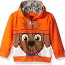 PAW Patrol Boys' Toddler Character Big Face Zip-up Hoodies (3T, Zuma Orange)