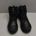 NORTIV 8 Men's Waterproof Military Tactical Hiking Work Boots Leather Motorcycle Combat Lightweight Non-Slip Boots for Men 8 Inches (10, Black)