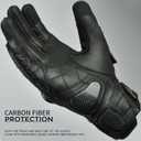 J.A.G. Leather Motorcycle Gloves for Men - Carbon Fiber Knuckle Protection, Motorbike Powersports, Dirt Bike, Touchscreen Gloves for Men and Women, Guantes para Moto.