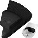 Janmercy 100 Pcs Hat Sweat Liner Disposable Baseball Hat Sweat Protection Liner Men Women Helmet Absorbing Band (Black)