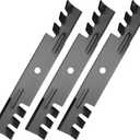 Mulching Blade for John Deere 46 inch Deck AM31100 M41967 050335 LT166 180 185 210 214 216 240 245 260 265 285 300 316 F510 F525 3 Pack
