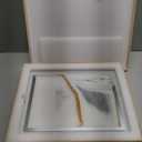 LCDOCLAK Moving Sand Art Picture (12 * 10 in),3D Hourglass Deep Sea Sandscape,3D Desktop Art for Home Office Decoration (9.4*11.8, precious gold)