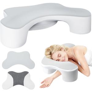 Side Sleeper Pillows with Arm Holes- Memory Foam Shoulder Pillow for Side Sleepers Neck Support & Rotator Cuff Pain Relief, 2PCS Pillowcase, Ergonomic Knee, Leg, Arm Pillow for Adults (Light Grey)