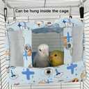 Large Spring Summer Breathable Bird Nest House, Bird Bed for Cage, Parrot Nest Snuggle Shed Hut for Four Seasons, Easy to Install for Quaker Lovebirds (Medium,Green)