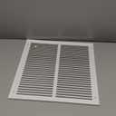 EZ-FLO 30 x 6 Inch (Duct Opening) Return Air Vent Cover for Wall or Ceiling, Solid Steel Return Air Grille, HVAC Vent Cover, White, 61630