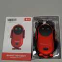 Carrotech Wireless Car Charger Mount, Cute Car Phone Holder, Automatic Clamping Air Vent Dashboard Smart Phone Holder for iPhone 15/14/13/12/11//XS/XR/8, Samsung S23/22/21/20/Note 20, etc (Red)