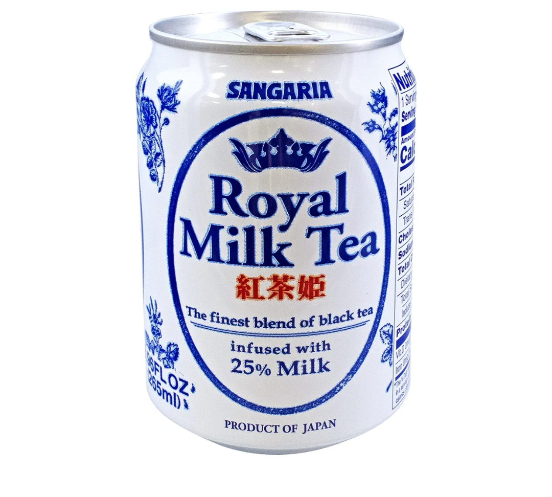 Sangaria Royal Milk Tea, Black Tea Infused with 25% Milk, 8.96 Fluid Ounce (Pack of 24), Best By: 2025.05