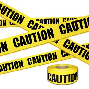 Premium Yellow Caution Tape Roll, 3 inch x 1000 feet, Ideal Use for Danger/Hazardous Areas/Crime Scene Halloween Party Decorations