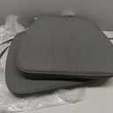 downluxe Chair Cushions for Dining Chairs, Waterproof Kitchen Chair Pads, Non-Slip Dining Seat Cushion with Ties, 17" x 16" x 2.5", Dark Grey, 2 PCS