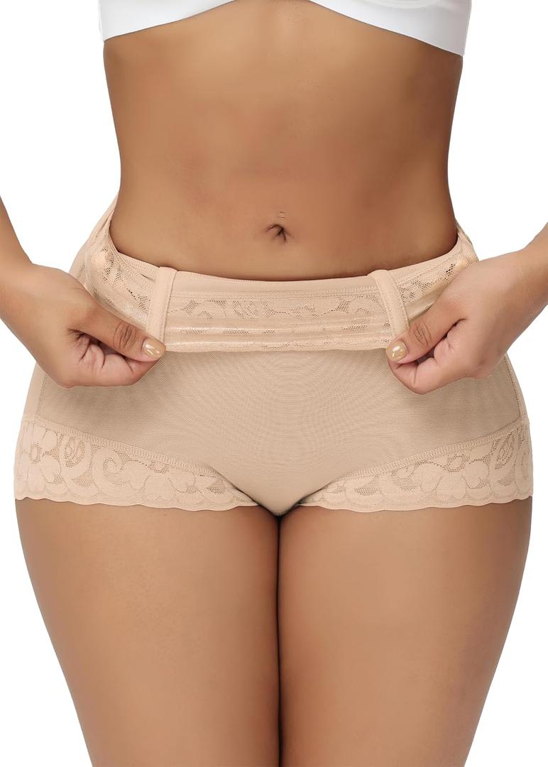 SHAPSHE Tummy Control Shapewear Shorts Fajas Colombianas Moldeadoras Compression Underwear Flat Tummy Butt Lifter Panties (Beige, M)