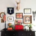 Lacama Toddler Boys Room Decor Name Pennant Flag, Vintage Baby Boy Nursery Wall Art, Name Sign for Toddler Bedroom Playroom Kidsroom,Baby Boy Gifts,Letter T 12x14 in