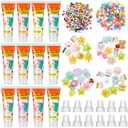 Lineshading 12 Set DIY Phone Case Kit Whipped Cream Glue Kit Include 12 Simulation Cream Glue 15ml with Nozzle 2 Pack Theme Decorations 2 Pack Decorating Accessories for Craft Birthday Gift (Lovely)